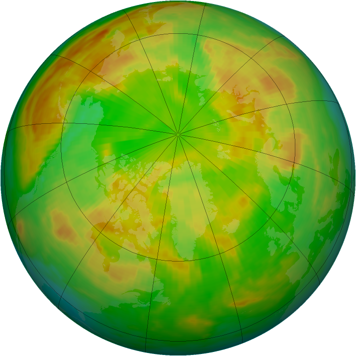 Arctic ozone map for 03 June 1985